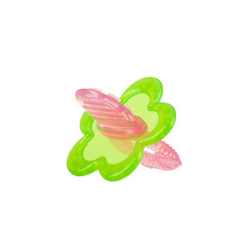 美国nuby/努比 新款婴儿宝宝儿童专用磨牙棒咀嚼训练固齿器牙胶 粉绿