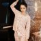 睡衣女春季新款棉质开衫睡衣休闲公主蕾丝花朵家居服套装 XL WH-8202