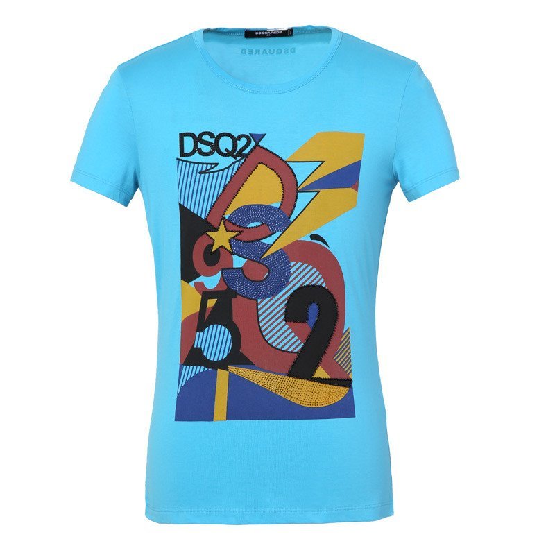 DSquared2 男士短袖T恤 8215166046 蓝色