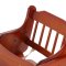 萌小孩宝宝餐椅儿童餐椅实木婴儿餐椅儿童餐桌椅可折叠便携式座椅宝宝餐椅 清漆色+塑料餐盘+座垫