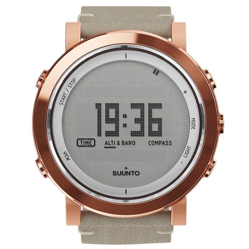 SUUNTO颂拓本源陶瓷系列松拓金色牛皮表带腕表SS022441000
