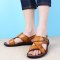 绅洛时尚男凉鞋正品2016夏款两用男士凉拖鞋子露趾舒适透气沙滩鞋防滑青少年运动 骆驼色 41码