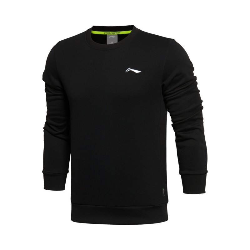 李宁卫衣 2016春新款男装运动卫衣套头衫AWDL107 115-1-2-3-4-5-6 XL180/96A 新基础黑AWDL107-4