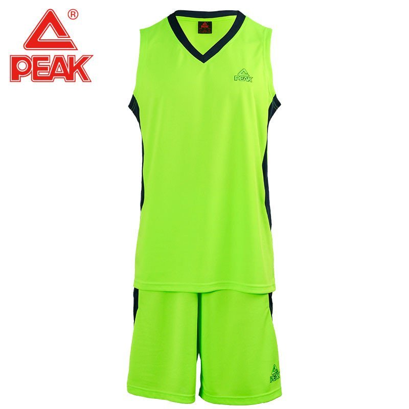 匹克篮球服套装男运动套服背心比赛篮球服男团购 F762081 骑士绿 3XL