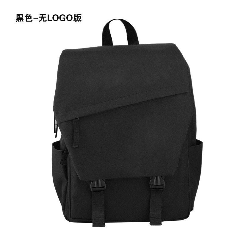薇思黛2016新款 初中学生书包潮流时尚双肩包女男学院风韩版背包 黑色无LOGO版