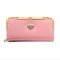 薇思黛 2016新款 韩版时尚亮皮皇冠钱包手包拉链包手拿包潮流大容量手机包 粉红色