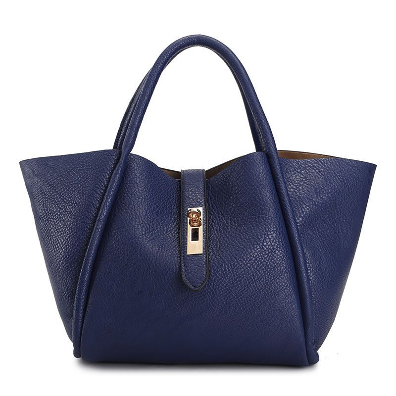 薇思黛 2016新款 欧美时尚女包pu皮翅膀包手提单肩包斜跨包女士包包 蓝色