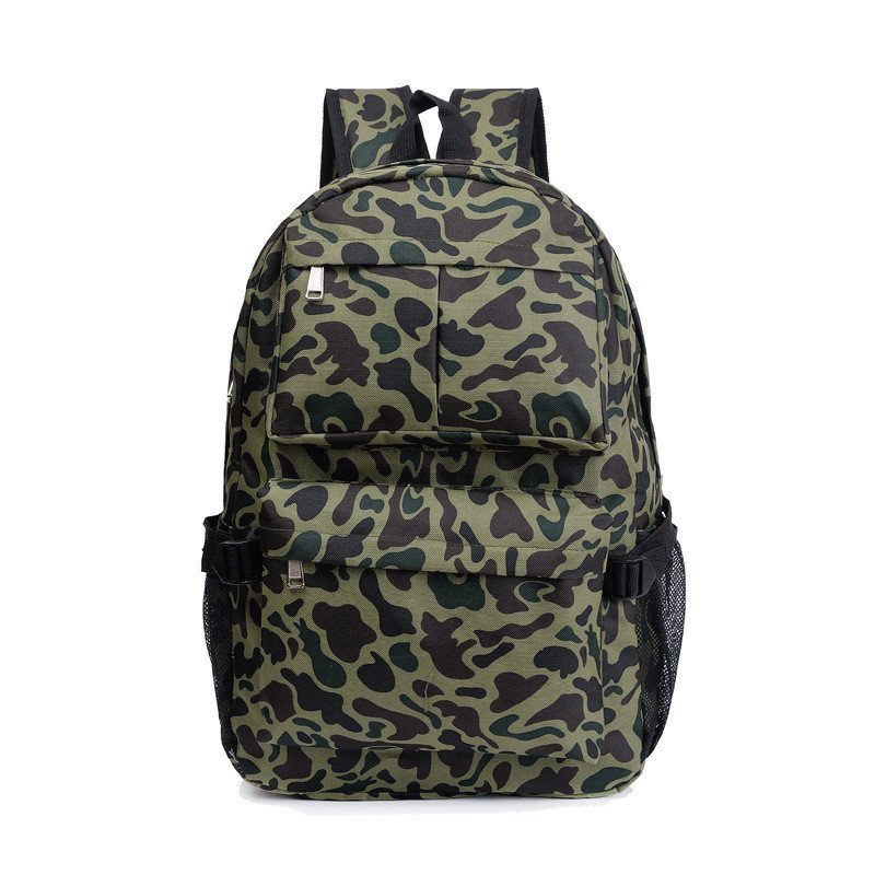 薇思黛 2016新款 迷彩时尚双肩包休闲大容量防水男女士背包学生书包 绿色