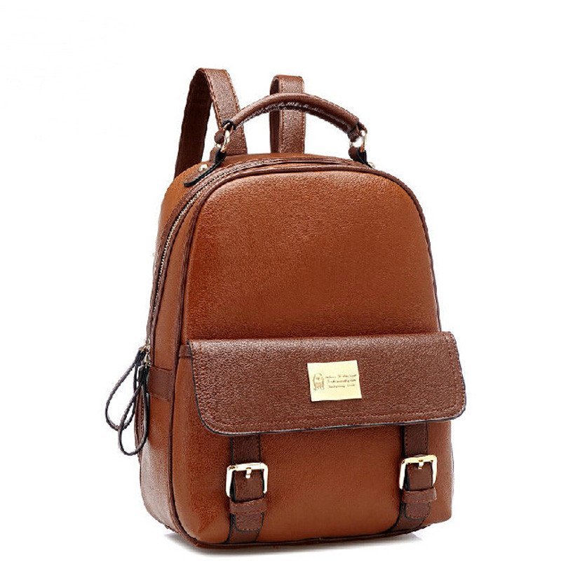 薇思黛 2016新款 韩版女包可爱卡通双肩背学生女包轻松小熊休闲包 棕色