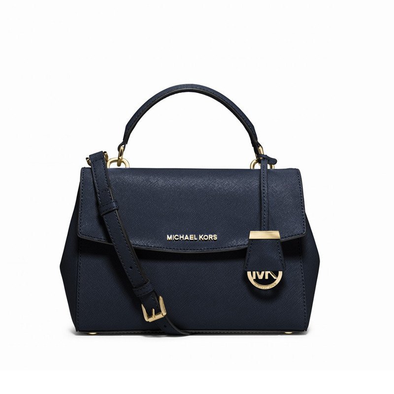 迈克.高仕(Michael Kors/MK)女包包盖式女士单肩包手提包剑桥包小号30T5GAVS2L 藏蓝色