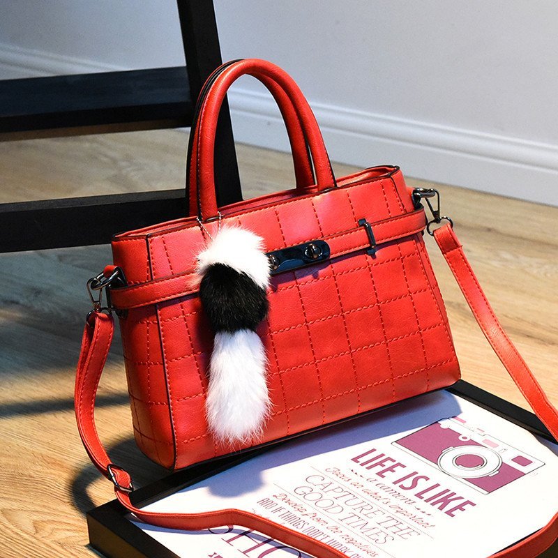 薇思黛女包包2016新款女士包包女包 单肩手提包包斜挎时尚女包 红色