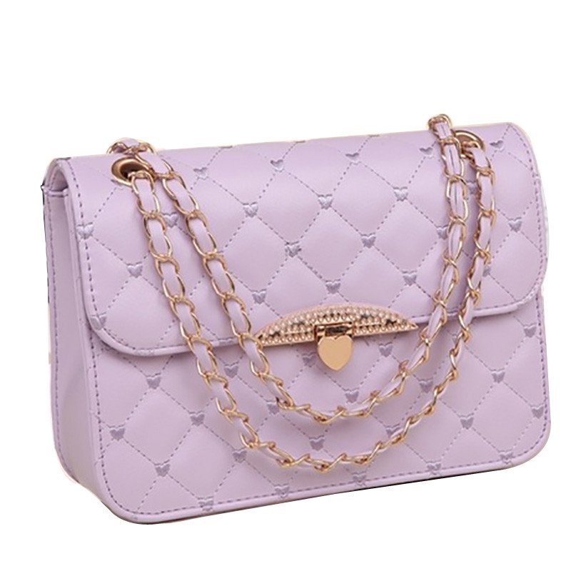 薇思黛2016新款休闲包手提女包包 时尚女士单肩包女斜挎包 紫色