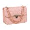 薇思黛2016新款休闲包手提女包包 时尚女士单肩包女斜挎包 粉红色