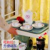 [苏宁超市]宝优妮厨房置物架落地多层收纳架微波炉架烤箱架子家用电器储物架 DQ1209 象牙色