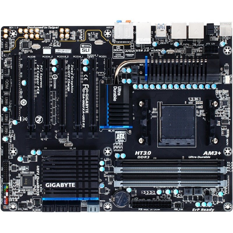技嘉(gigabyte)990fxa-ud5 r5 主板 (amd990fx/ socket am3 )