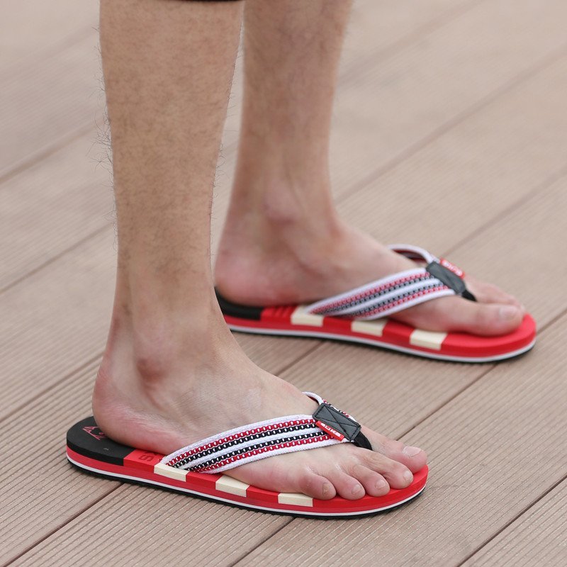 赫舟思2016夏季男鞋透气人字拖男士拖鞋夹脚沙滩休闲凉拖鞋男 棕色 41