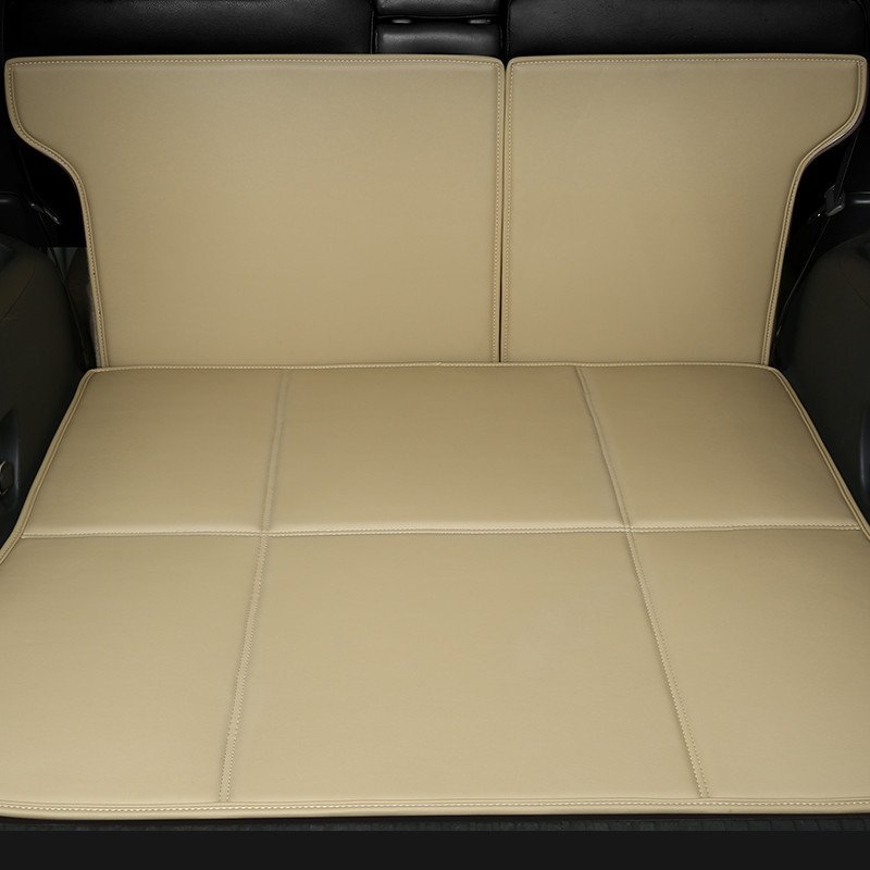 铂晟后仓垫适用于陆风X5 X7 X8保时捷卡宴 MACAN 卡宴铂金版宝骏730 560 630 五座专用后备箱垫尾箱垫 折叠带靠背款-米色