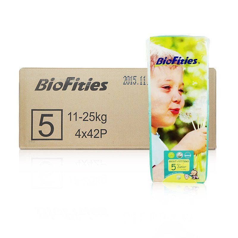 爱婴舒坦BioFities环保超薄5号纸尿裤*4包