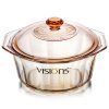 美国康宁(VISIONS) VS-22-DI晶钻透明锅2.2L家用玻璃锅20CM口径砂锅汤锅炖锅