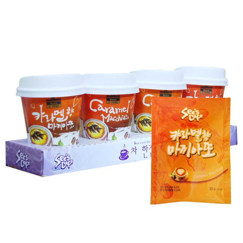 禧滋焦糖玛奇朵风味咖啡固体饮料30g*4