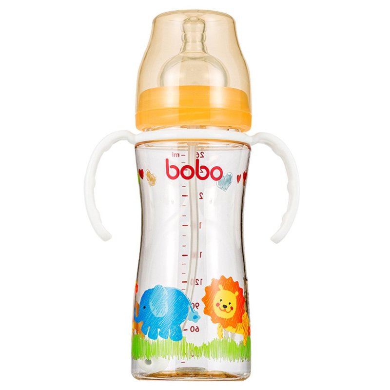 乐儿宝（bobo）PPSU宽口径奶瓶260毫升（橙色）12个月以上