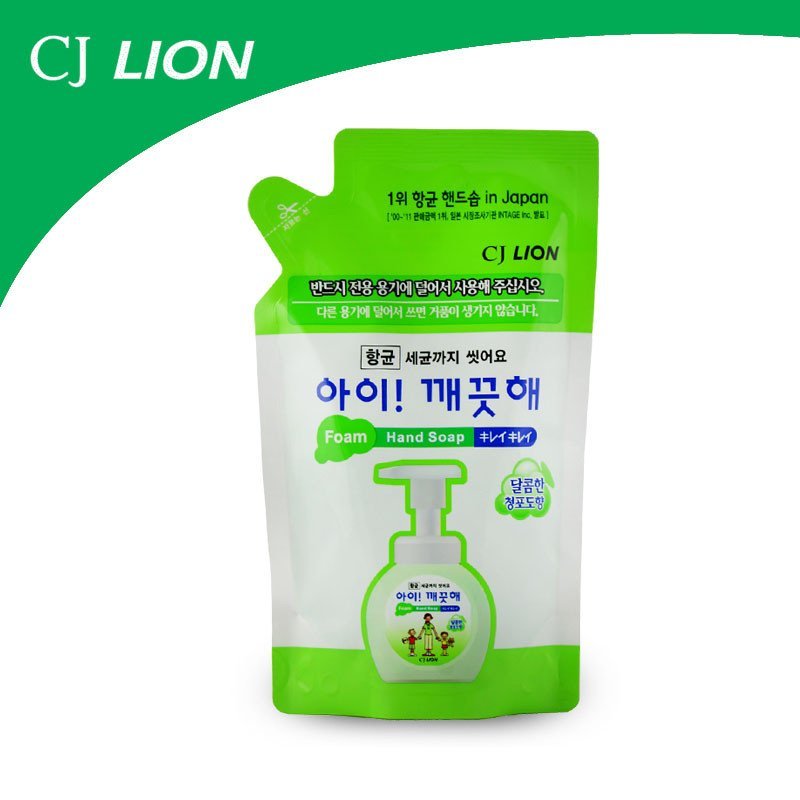 韩国进口 CJ LION 泡沫洗手液补充装200ml （葡萄味）