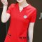飘香画秋2016夏装新款宽松女装中长款休闲连衣裙DV2681 L 红色