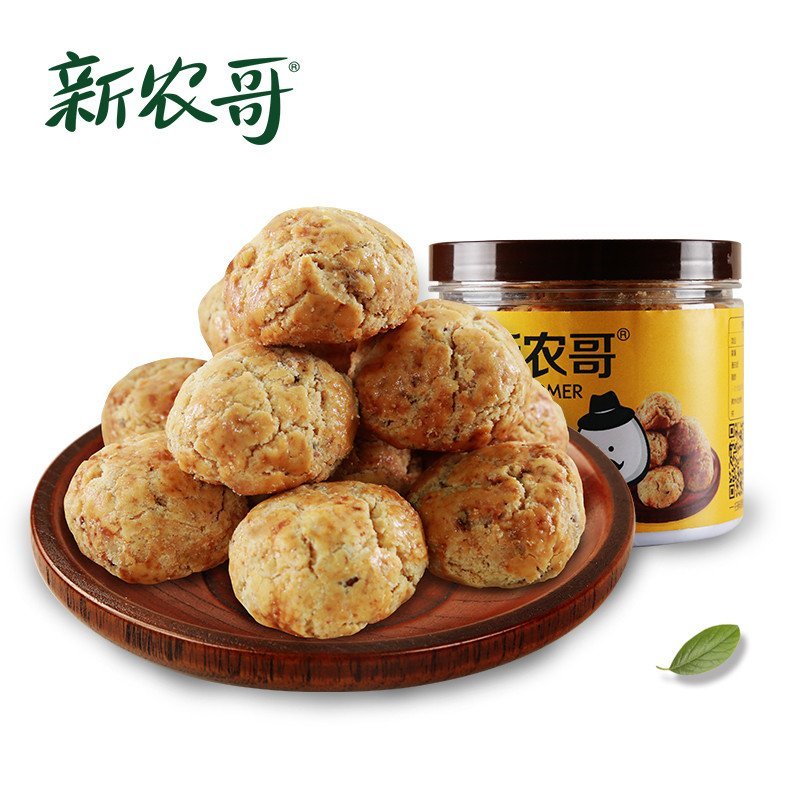 新农哥坚果炒货零食山核桃小酥一口酥200g/罐装原味山核桃小酥休闲食品糕点点心零食小吃