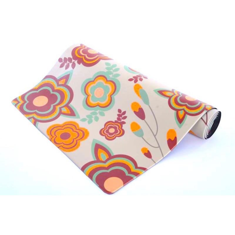 普罗 瑜伽垫健身垫防滑垫垫子瑜伽毯加厚加宽加长无味环保 含单肩背包 南法彩绘系列 Burst花蕾绽放