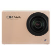 OKAA 运动相机 4K高清数码触屏运动摄像机1600万像素wifi航拍潜水防水DV 玫瑰金 加32G内存卡