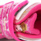 迪士尼八轮全闪光炫彩PU防滑轮合金支架轮滑鞋套装旱冰鞋 31-34码 粉色