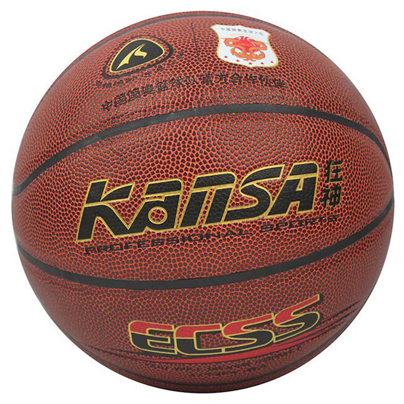 狂神耐磨PU篮球846训练比赛专用7号标准篮球送气针 棕色