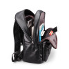 斐格男士双肩包韩版休闲学生书包背包时尚运动旅行包电脑包潮男包 黑色