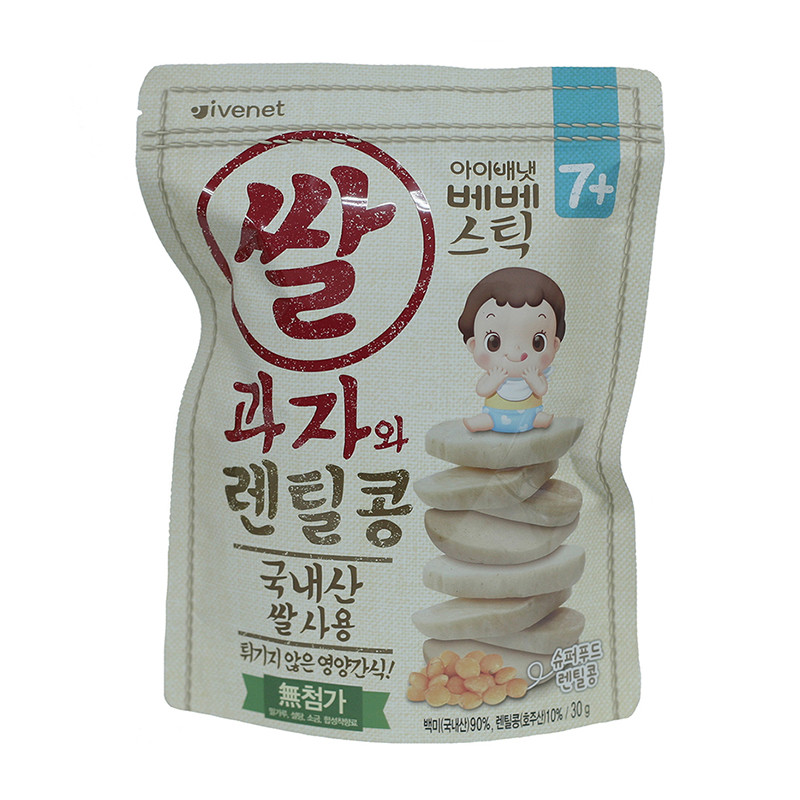 艾唯倪(ivenet)贝贝大米饼（扁豆味）30g