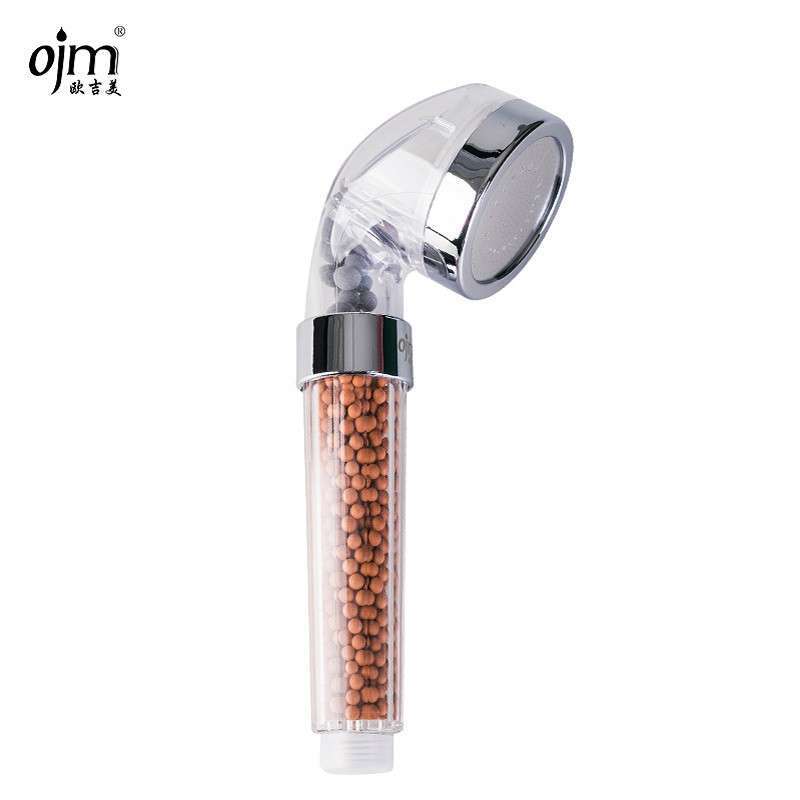 欧吉美 负离子增压淋浴花洒手持节水莲蓬头喷头 耐摔耐用SPA花洒三件套装 单负离子花洒喷头