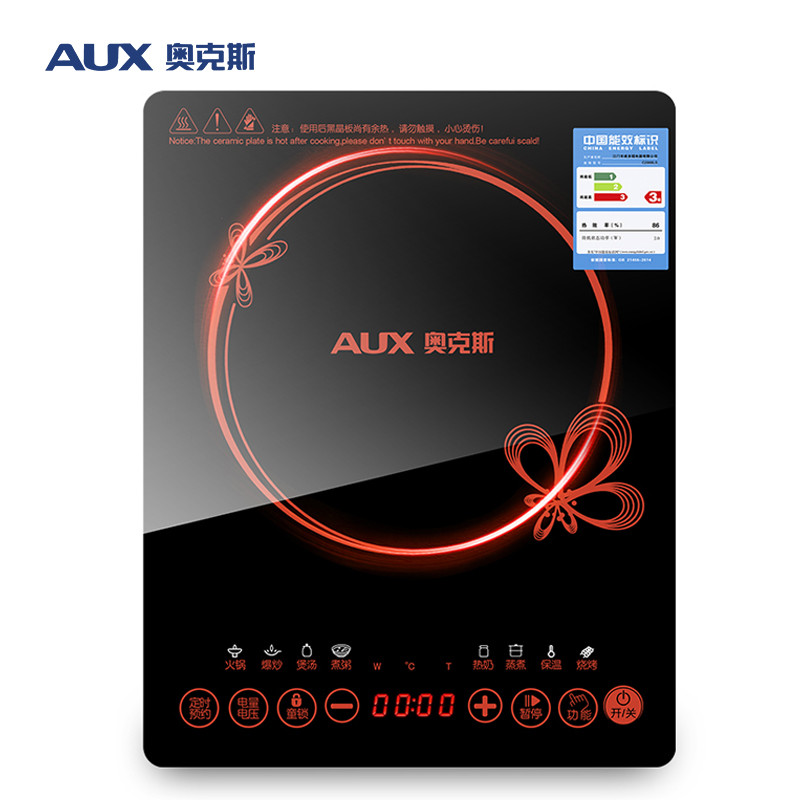 奥克斯（AUX） C2008A 电磁炉 大线圈匀火加热 整版触控超薄