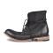 DreamBox钧博欧美秋季男士短靴中筒高帮鞋青年真皮潮流皮靴子男靴 黑色 42码