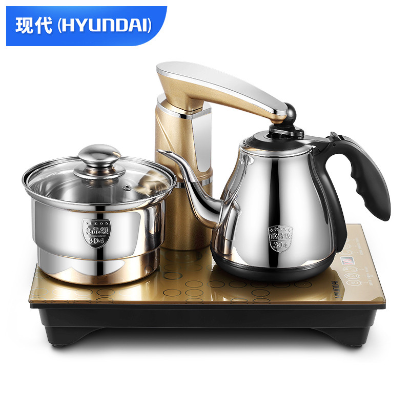 现代（HYUNDAI）QC-CSH206全自动智能上水壶304不锈钢电热抽水壶 煮茶壶