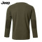 JEEP/吉普男士商务休闲长袖T恤衫JW13KT138 180/96B(54) N7