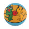 强力 橡胶篮球 儿童用球 卡通图案 儿童篮球 BR7101 白绿色
