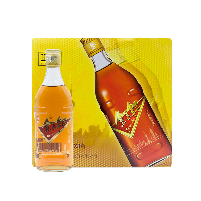 和酒 金色年华 八年陈 黄酒 375ml*8瓶 礼盒装 内含泡沫
