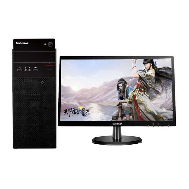 联想(Lenovo)扬天T4900v商用台式电脑+21.5英寸屏（八代i5-8400 8G 1T 刻录 2G独显）