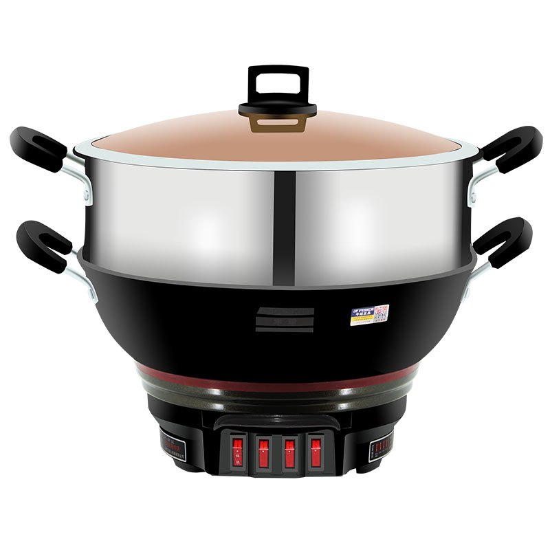 半球(Peskoe)JF-32 电热锅 5L/升 32CM 加厚铸铁 电蒸锅 电炒锅 多功能 2100W大功率 带保温档