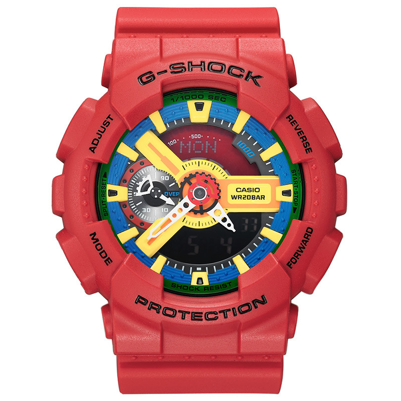 卡西欧(CASIO)手表 g-shock系列 运动时尚防水防震多功能电子男士手表 GA-110FC-1A