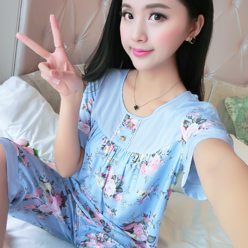 RM19可爱小象 XXL（130斤-150斤） YDM-RM04蓝色大花