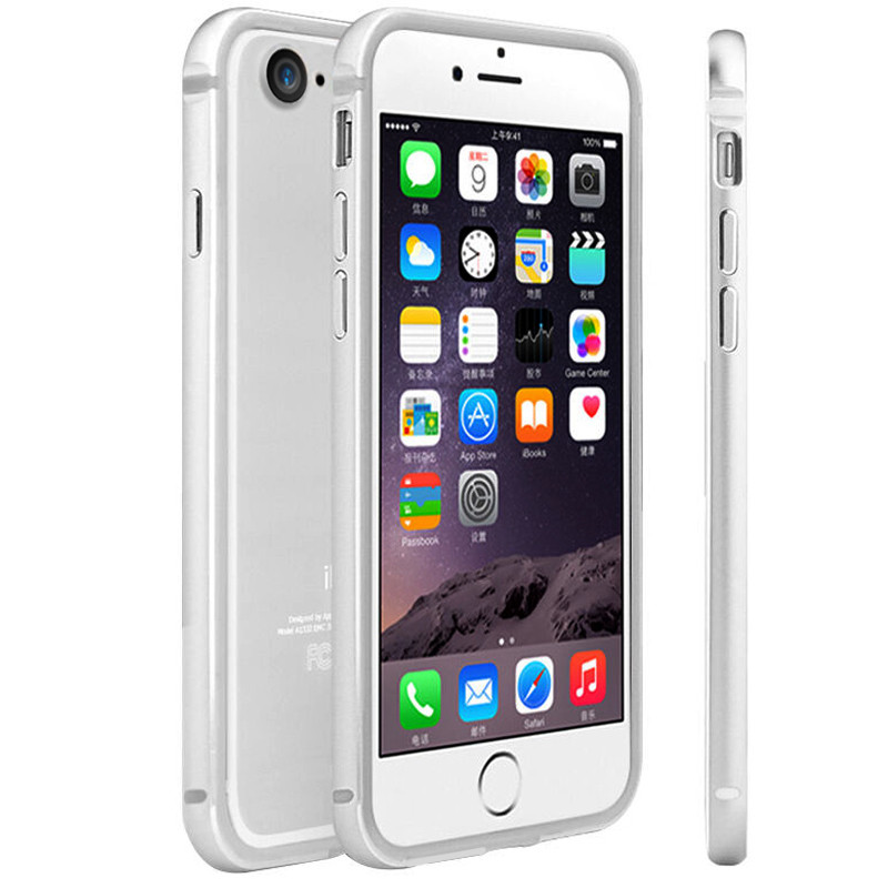 ESCASE 苹果iPhone8/7手机壳苹果8/7保护壳苹果7保护套 时尚简约金属边框保护套配挂绳