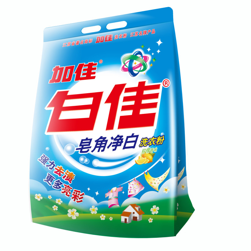白佳皂角净白洗衣粉2.2kg 强效全能洗涤配方 全方位解决去污、漂洗、亮彩 十项全能品质（加佳出品）