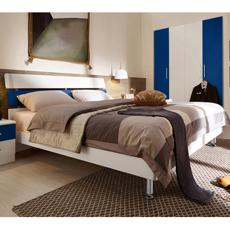 单人床布艺床儿童床双软靠床1.2米1.5米1.8米小户型床卧室家具套装组合气压高箱床储物床 深邃蓝1.2*2.0米