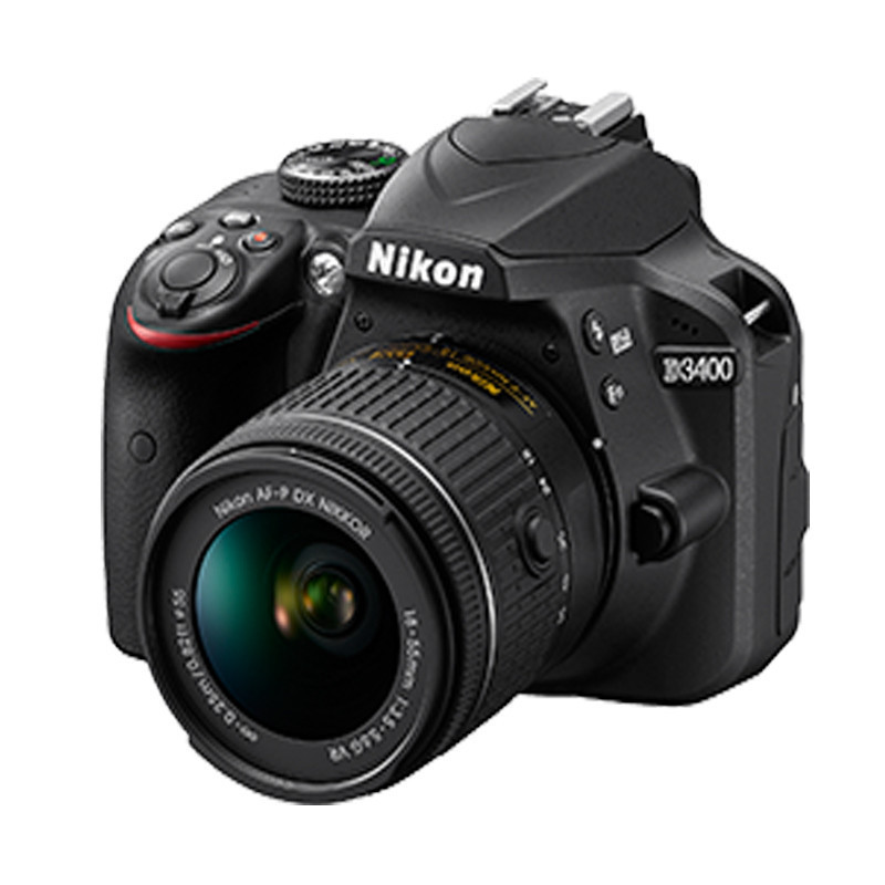 尼康数码单反相机 D3400(18-55mm+55-200mm)双镜头套装+包+卡