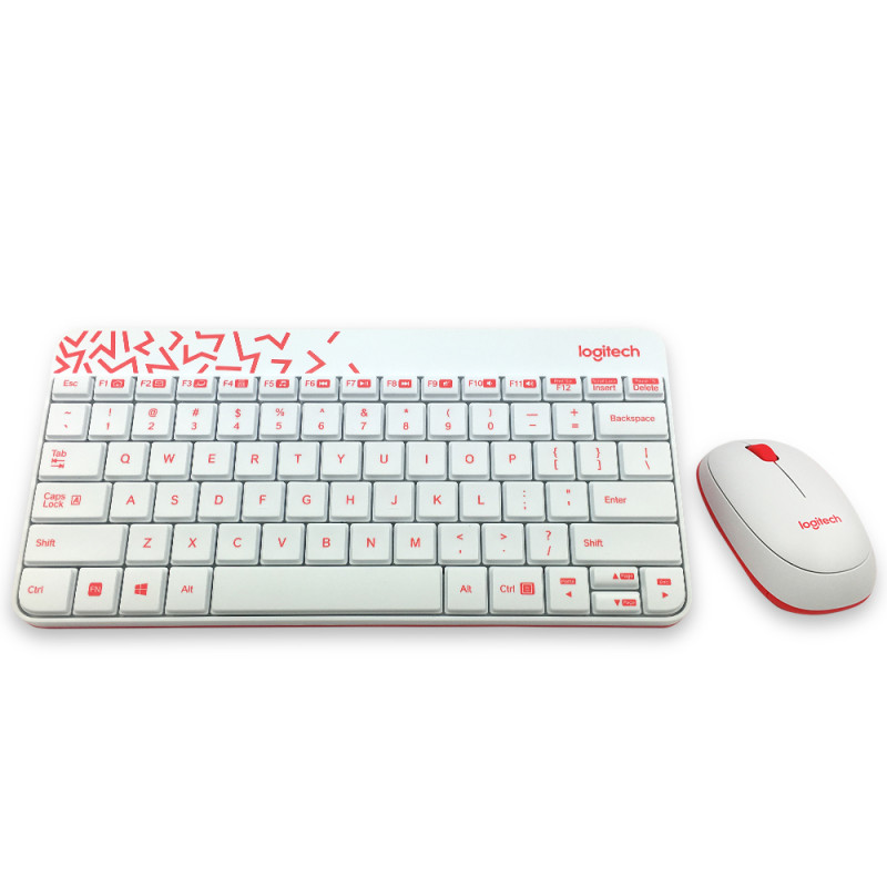罗技（Logitech）MK240 Nano无线键鼠套装 白色（920-008160）